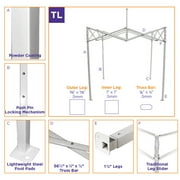 Impact Canopy 10' x 10' Pop-Up Canopy Tent, Mesh Sidewalls, Screen Room, Steel Frame, Gazebo Enclosure, White
