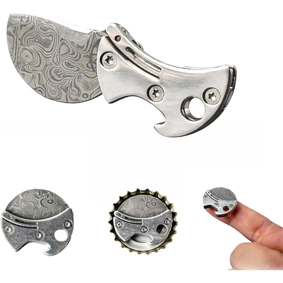 Zoytoys Mini Titanium Compact Bottle Opener & EDC Cutter, Lightweight Portable Multifunctional Bottle Opener Keychain Tool, for Camping, Hiking & Travel