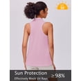 thumbnail image 3 of Pinspark Womens Polo Shirts Sun Protection Collar Golf Tops V-Neck Racerback Tennis Tank Lightweight Workout Shirts Summer Solid Pickleball Top, 3 of 6