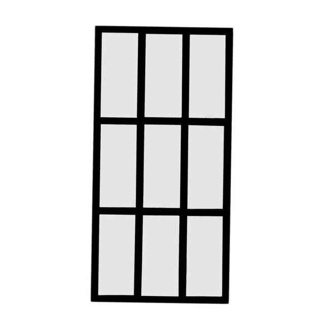 Espejo de pared decorativo fácil de usar, decoración minimalista para el hogar, imitación de ventana de pared Negro