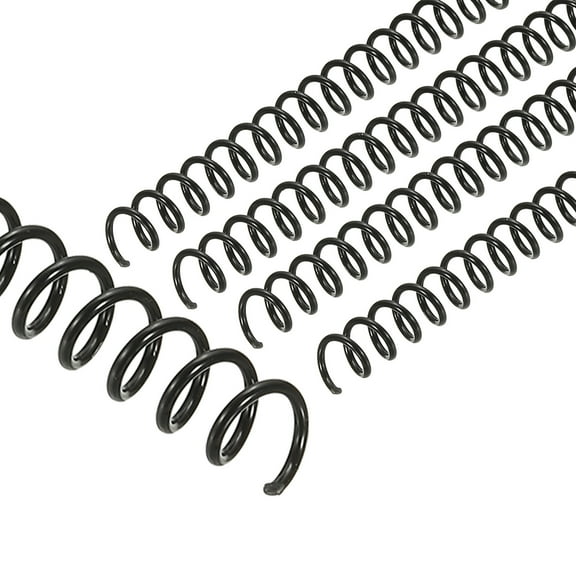Uxcell 10mm(3/8") Plastic Spiral Binding Coils, 20 Pcs Binding Spirals 75 Sheet Capacity 3:1 Pitch Binding Spirals for Binding Paper Sheets, Black