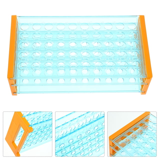 BESTYASH Test Tubes Rack Plástico Con Para Laboratorio Y Organización De De