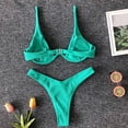 thumbnail image 6 of URTERYSER Women Brazilian Push Up Underwire Swimsuit Ribbed Bathing Suit Orange, 6 of 9