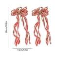 thumbnail image 3 of Hovilon 2pcs Christmas Wreath Bows, Red Polyester Ribbon Decoration for Front Door Tree Topper Wall Party Supply, Durable Holiday Bow for Indoor Outdoor Home Garden New Year Eve Decoration, 3 of 6