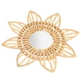 thumbnail image 4 of Rattan Wall Hanging Mirror, High Definition Innovative Rattan Mirror  For Dressing Flower, 4 of 8