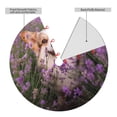 thumbnail image 4 of Kll 48" Christmas Tree Skirt Dog In Lavender Flowers Xmas Tree Skirts Mat For New Year Xmas Holiday Party Indoor Outdoor Home Decoration, 4 of 9
