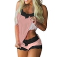 thumbnail image 3 of Wlynlyn Womens Pajamas Sets Casual Lace Splicing Cami Tank Tops 2 Piece Underwear Outfits Sleepwear Shorts Suit, 3 of 6