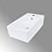 thumbnail image 3 of Renovators Supply Manufacturing CASKE Small Rectangular Countertop Vessel Sink 17-7/8 In. White Ceramic Vessel Sink For Bathroom With Overflow And Single Faucet Hole, 3 of 10