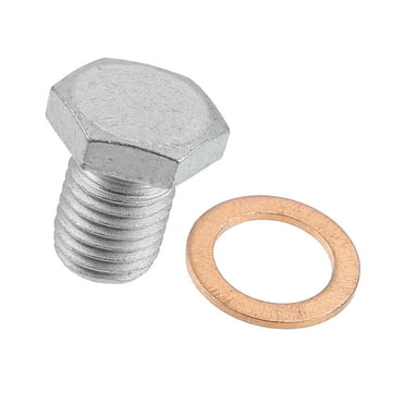 Unique Bargains M12x1.5 Steel Engine Oil Drain Plug Screw with Gasket for BMW 545i 550i 650i 750i for Mazda 3 5 6 CX-5