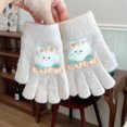 thumbnail image 2 of Convertible Flip Top Gloves Kids Half Finger Mittens Winter Warm Gloves Boys Girls Outdoor Sports, 2 of 5