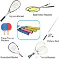 thumbnail image 5 of 1 Pcs Tennis Racket Grip Classic -Perforated Super Absorbent-Ultra Cushion Replacement Tennis Overgrip For Badminton, Squash, Baseball, Table Tennis, Bike And More, Yellow, 5 of 5