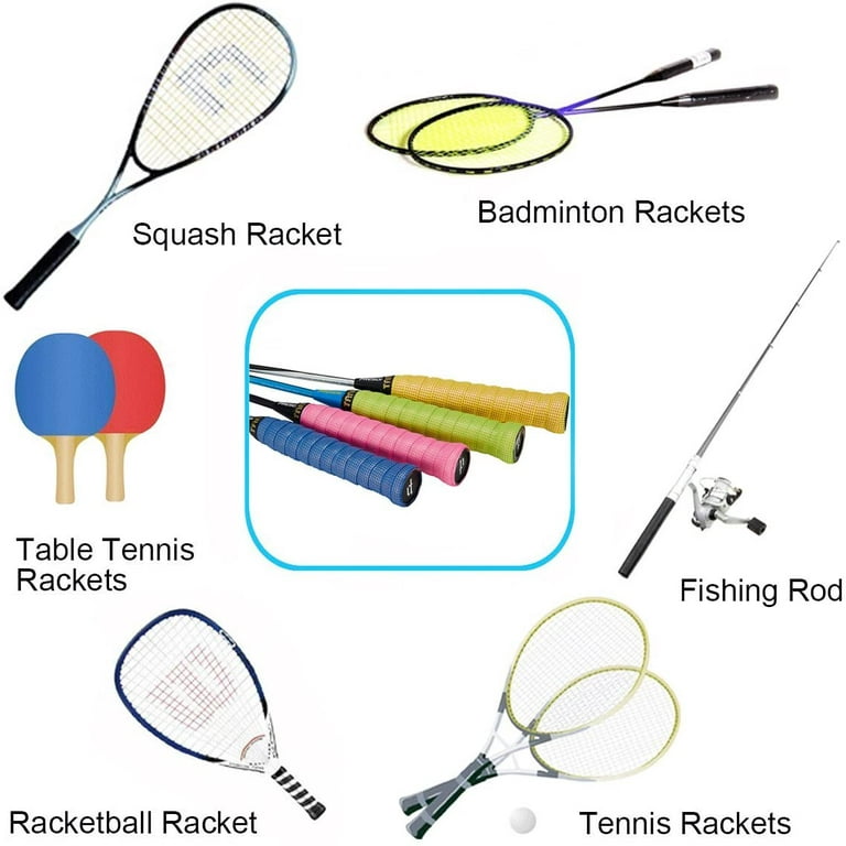 Squash Grip Anti Slip Tennis Badminton Raquette Overgrip Super Absorbant Pu  Raquette Grip Badminton