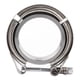 thumbnail image 1 of 2.5 Inch Turbo Exhaust Down Pipe Stainless Steel V Band Clamp 2pcs Flange Kit, 1 of 5