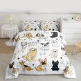 thumbnail image 2 of Homewish Cartoon Pug Dog Full Size Comforter Sets for Teens, Kawaii Animal Bedding Comforter Set, Cut Dalmatian Print Reversible Bedding Sets, Microfiber Bedroom Decor, 3 Pieces, 2 of 8