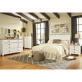 thumbnail image 4 of Signature Design by Ashley Willowton Queen Full Panel Headboard in Whitewash, 4 of 9