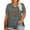 Gray-6, variant on XCHQRTI Cute Love Women Plus Tshirt Graphic Short Sleeve Shirt Valentine's Day Tees