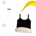 thumbnail image 3 of Guardurnaity Ropa interior de mujer sin mangas Color sólido chaleco invierno clima frío térmico básico Top Base ropa más cálida cuello en V ropa Prendas para la parte del cuerpo Negro Largo Guardurnaity AP013199-02, 3 of 6
