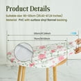 thumbnail image 6 of Fitted Vinyl Tablecloth Round 36"-44" Diameter, Flannel Backing, Elastic Edge, Waterproof Wipeable PVC Table Cover, Red Roses, For Indoor or Outdoor, 6 of 9