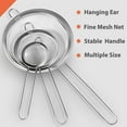 thumbnail image 7 of IPOW Fine Mesh Strainer, Stainless Steel Kitchen Food Strainers and Colanders, Mesh Strainer Sieve Sifter with Handles for Pasta, Tea, Flour, Vegetables, Baking & Cooking Food Rice, Set of 3, 7 of 7