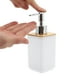 thumbnail image 3 of Conjuntos de dispensadores de jabón cuadrado únicos para baño y lavandería en blanco, 3 of 6