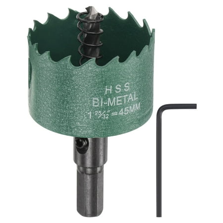 

Uxcell 1-25/32 (45mm) Bi-Metal Hole Saw High Speed Steel Hole Cutter for Metal Wood PVC