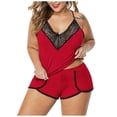 thumbnail image 1 of Lencería Sexy de talla grande para mujer, ropa interior erótica de empalme de encaje, camisola sexual, pantalones cortos, Porno exótico, picardías, disfraces, pijama, 1 of 4