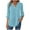 Womens Pullover Light Blue, variant on Womens Tunic Tops with Leggings, Long Sleeve Shirts for Women Fall Casual Loose Fit Solid Color Notch V Neck T-Shirts with Buttons