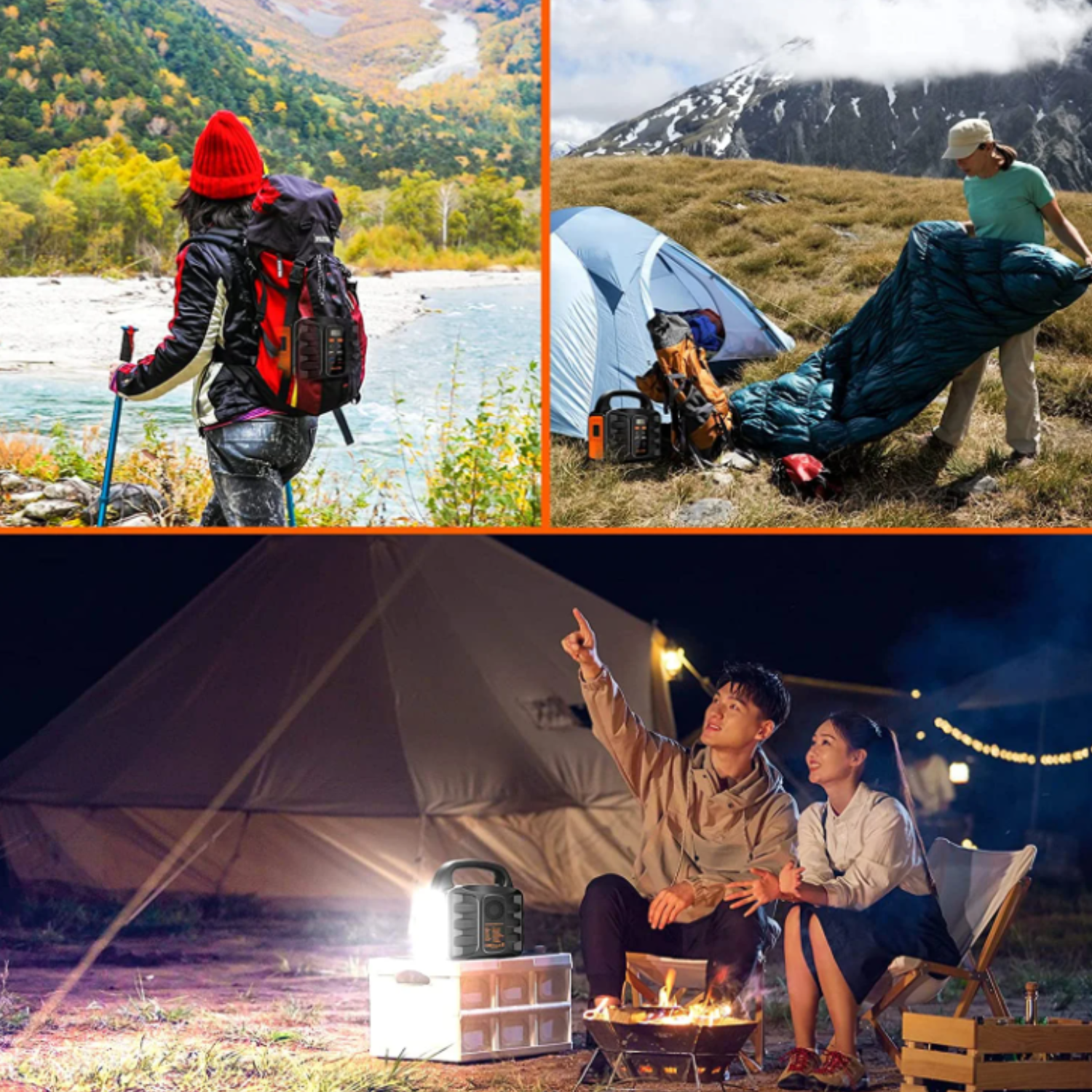 Portable Power Station, Powerstation 42000mAh 220V/150W-200W AC Outlet for Camping Travel Emergency