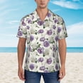 thumbnail image 2 of Susaid Spring Flowers Print Hawaiian Shirts for Men Women,Hawaiian Summer Short-Sleeve Casual Relaxed-Fit Button-Down,Medium, 2 of 7