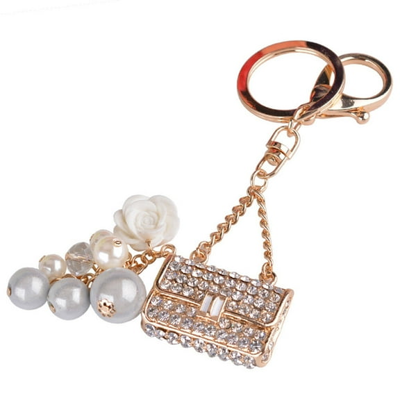 CTIRCHIU Purse Keychain Flower Shape Golden Metal 1Pcs Clips to Bag for Women