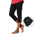 thumbnail image 4 of Garbnen Leggings Capri for Women Tights High Waisted Yoga Pants Women Zip Compression Summer Beach Sports Workout Pants for Women Black XXL, 4 of 6