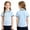 Blue_005, variant on Domuza Kids Girls Polo Shirt Casual Short Sleeve Lapel Button Down Tops Lightweight Comfy Quick Dry Athletic Golf School Uniform-Red 12-13 Years