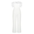 thumbnail image 5 of FITOOM Women's Formal Strapless Jumpsuits Business Casual Tassel Work Office Rompers, 5 of 8
