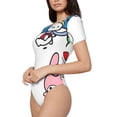 thumbnail image 2 of Lsque Sanrio Women's Crew Neck Short Sleeve Bodysuit Basic T Shirts Tops Onesie Adult Cute Pajama-Large, 2 of 8