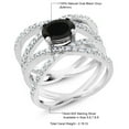 thumbnail image 4 of Gem Stone King 925 Sterling Silver Black Onyx Criss Cross Ring for Women (2.18 Cttw, Oval 8X6MM, Gemstone Birthstone, Available in Size 5, 6, 7, 8, 9), 4 of 4