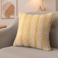 thumbnail image 2 of Cotton Handwoven Cushion Fern Yellow - Set of 2, 2 of 4