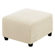 Square Ottoman Cover Simple Elastic Bottom Breathable Soft Stretch