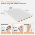 Desktop Glass Whiteboard with Reversible Wood Stand, Small White Board