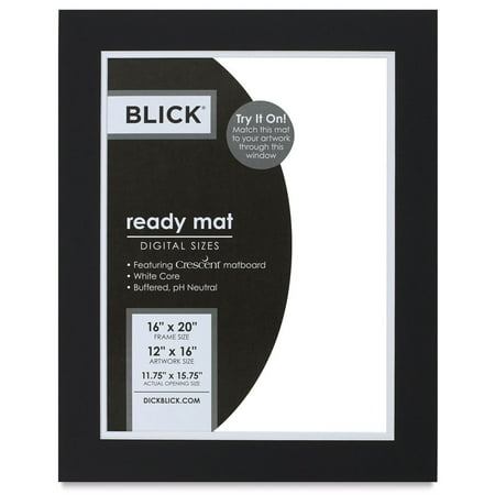 Blick Double Mat Smooth Black Smooth White 16 X 20 12 X