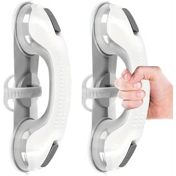 3 Suction Cup Grab Bars for Bathtubs, Elderly Shower Handles, Bathroom Accessories for Shower Chair, Wall Grab Bars for Seniors, Standard