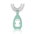 thumbnail image 1 of Cepillo de dientes de silicona de mano en forma de U para bebés Cepillo de dientes de doble cara Accesorios para mordedores para niños con mango Gadgets de limpieza Grande, Rosa Grande, Verde seitruly HA009119-08, 1 of 6