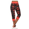thumbnail image 2 of Mujeres Pantalones de yoga interior deportes al aire libre Pantalones recortados Ejercicio de correr cordón ajustable cintura leggings gimnasio ropa roja Methold OD003018-07, 2 of 7