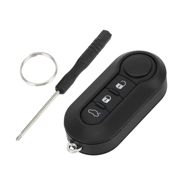 Carcasa de llave remota de entrada sin llave de 3 botones Unique Bargains para Fiat 500