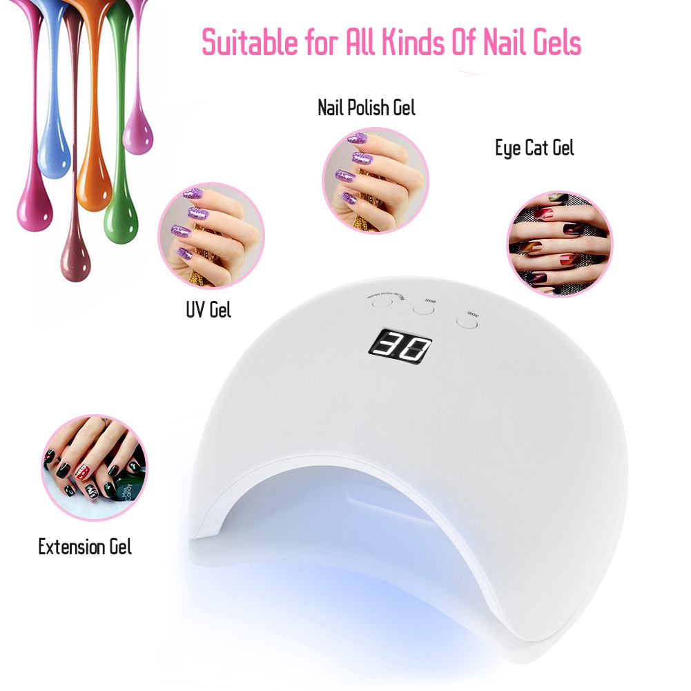 Sarapandan Nail Dryer 50W LED UV Nail Extension Gel Drying Machine Nail Polish Curing Lamp US