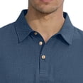 thumbnail image 7 of IhhxPro Men's Linen Collared Shirt Short Sleeve Button Detail Casual Business Top Relaxed Fit Summer Office Wear Lightweight Breathable Solid S-3XL, 7 of 7
