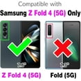 thumbnail image 2 of Phone Case for Samsung Galaxy Z Fold 4 5G 2022 Wallet Cell Cover with Slim Ring Stand Credit Card Holder Slot ZFold4 Z4 Fold4 4Z ZFold45G Girl Women Men White, 2 of 13