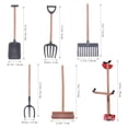 thumbnail image 2 of FENGGUIQU 6Pcs Farm Tools Model Set Assorted Color Sturdy PVC Material for Sand Table Decoration, 2 of 6