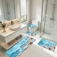 thumbnail image 6 of WWC 4‑Piece Bathroom Rug Set, Soft Non‑Slip Absorbent Bath Mat, U-Shape Contour Toilet Mat & Runner Rug for Bathroom and Shower Room, 6 of 7