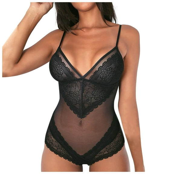 Munlar Robes For Women,Christmas Loungewear For Family,Ladies Sexy Lingerie Transparent One-Piece Sexy Temptation Lace Pajamas