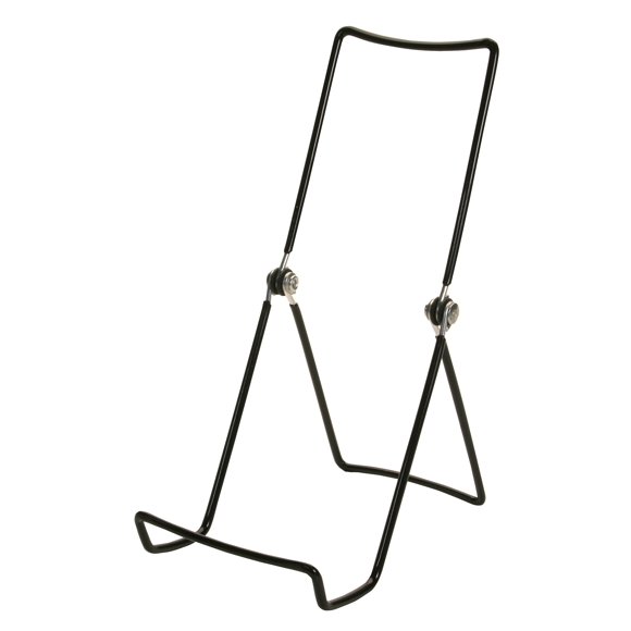 GIBSON HOLDERS 6ACB Adjustable Wire Display Easels, 3.75" W x 8" H w/ 2.25" Display Ledge, Black, Pack of 6